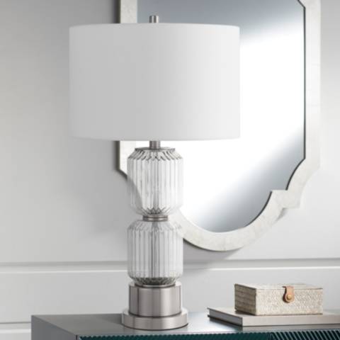 Bresso Clear Fluted Glass Table Lamp