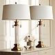 Uttermost Caecelia Column 33" High Gold and Amber Glass Table Lamp